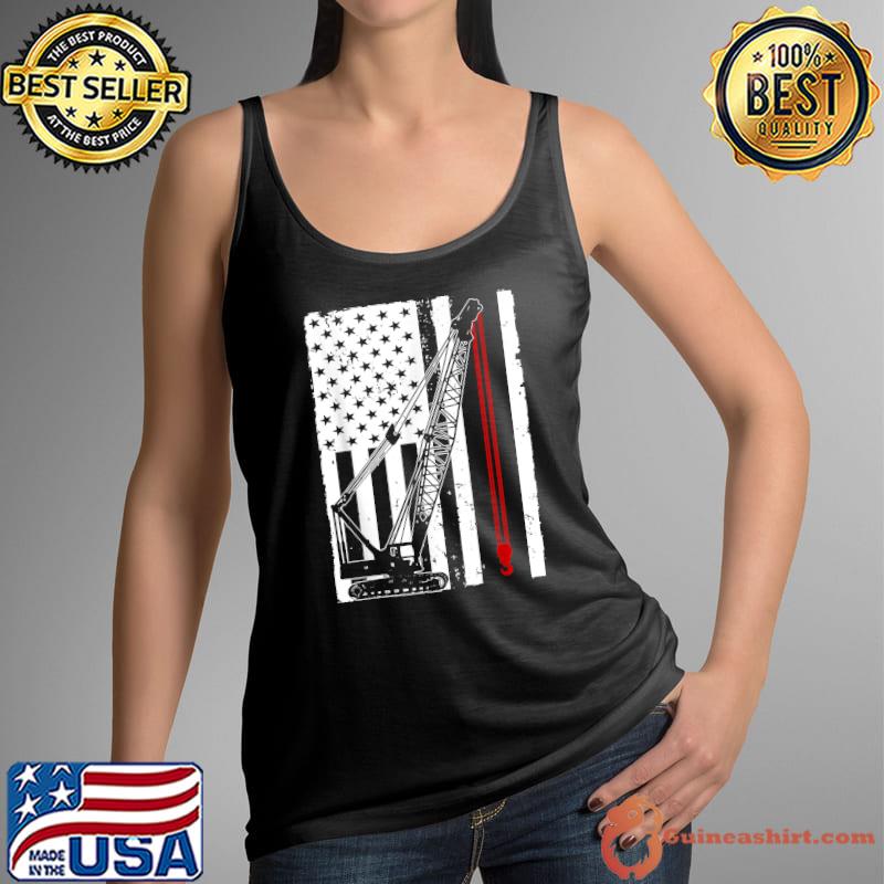 Crane Operator Design For Men US Heavy Equipment Crane Lover T-Shirt Tank Top