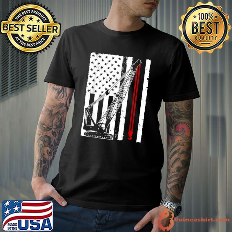 Crane Operator Design For Men US Heavy Equipment Crane Lover T-Shirt Unisex