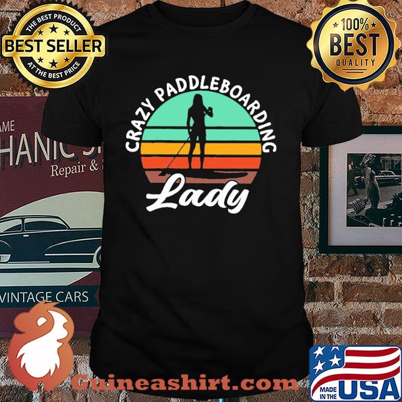 Crazy paddleboarding lady vintage shirt