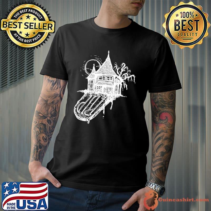 Creepy Halloween Tombstone Haunted House T-s Unisex