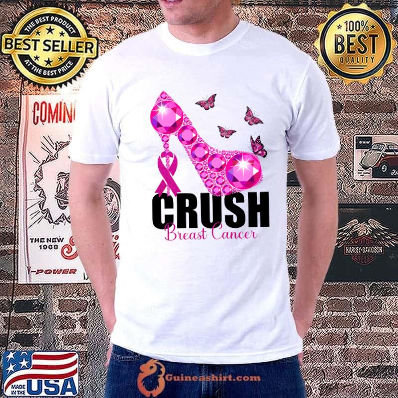 Crush Breast Cancer Awareness Pink Ribbon T-shirt