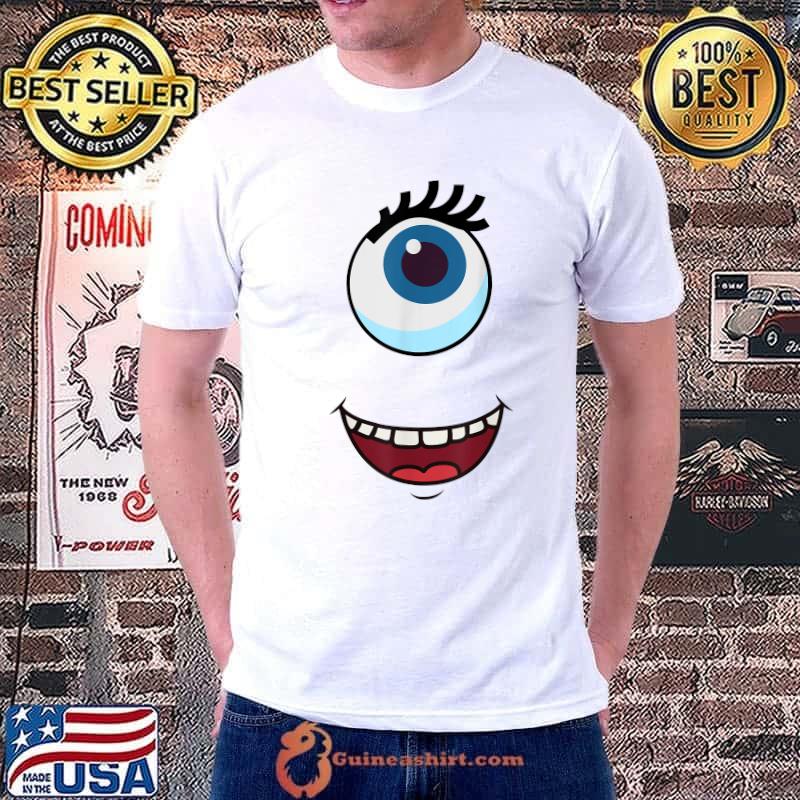 Cute One-Eyed Monster Face Easy Halloween Costume T-Shirt