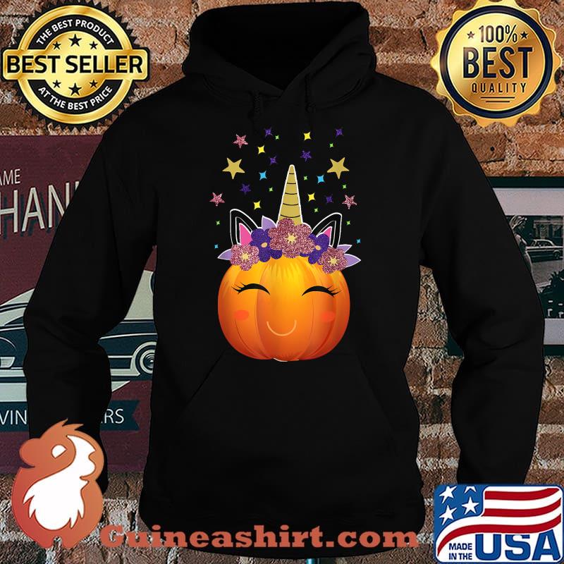 Cute Unicorn Pumpkin shirt for women Halloween Thanksgiving T-Shirt Hoodie