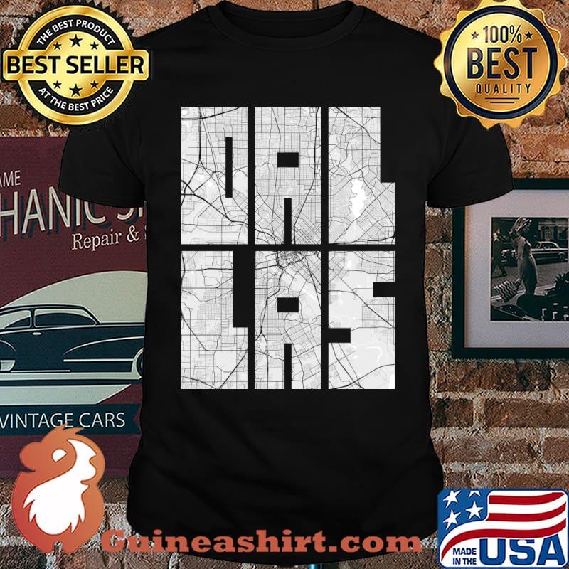 Dallas, USA City Map Typography - Light T-Shirt