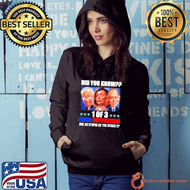 Did you know 1 of 3 biden supporters are as stupid as the other 2 anti Biden shirt