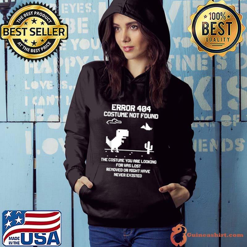 Dinosaur Error 404 Costume Not Found Code Halloween 2021 T-Shirt