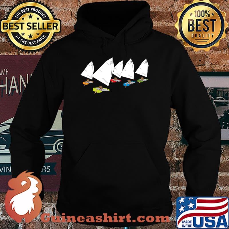 Dogs Racing Optimist Sailing Dingies T-Shirt Hoodie