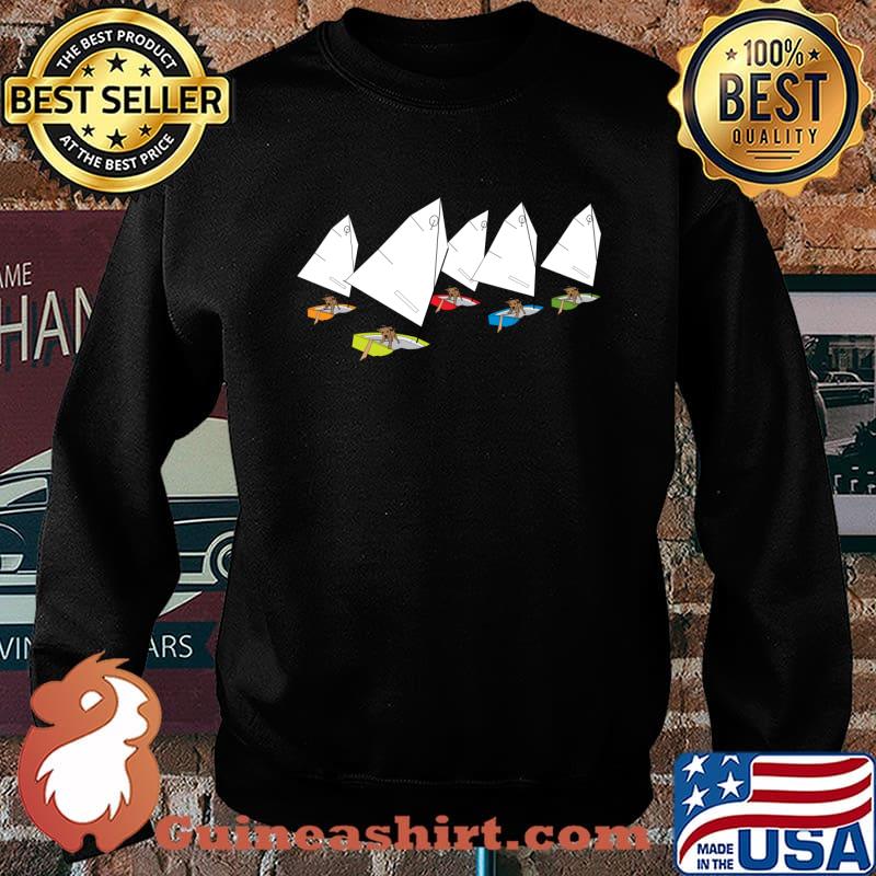 Dogs Racing Optimist Sailing Dingies T-Shirt Sweater