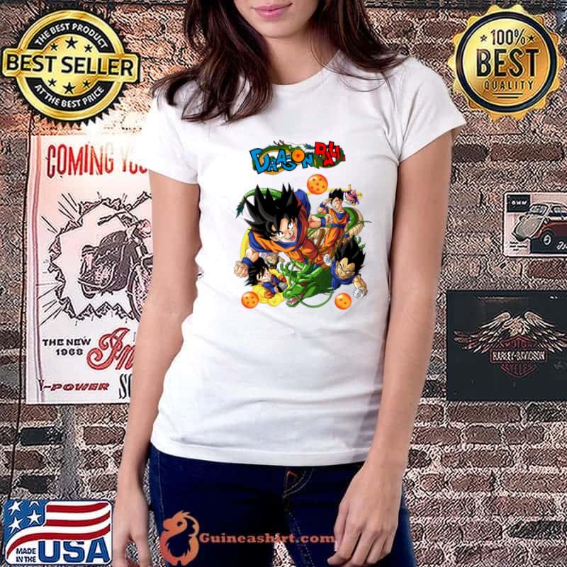 Dragon ball Goku and Shenron T-Shirt Ladiestee