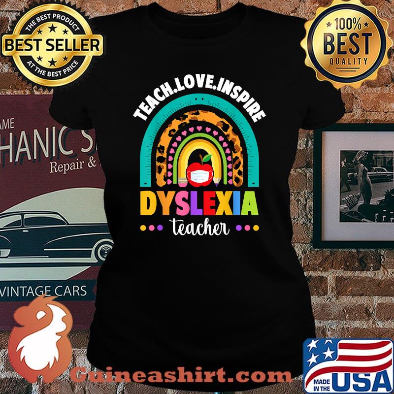 Dyslexia Teacher Back To School Dyslexia Squad Crew Rainbow T-Shirt Laides tee
