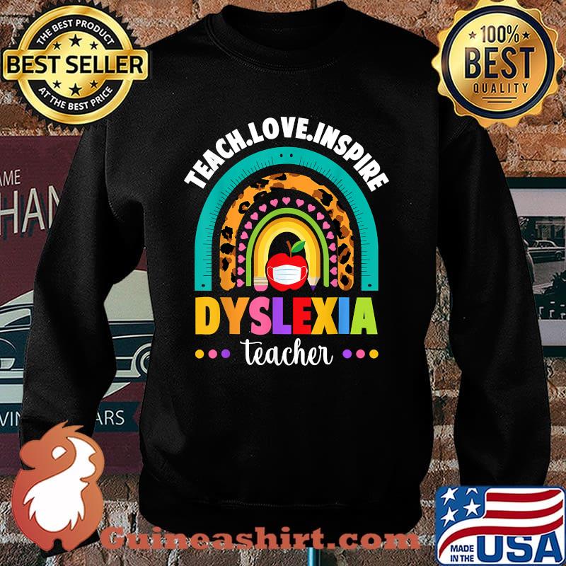 Dyslexia Teacher Back To School Dyslexia Squad Crew Rainbow T-Shirt Sweater