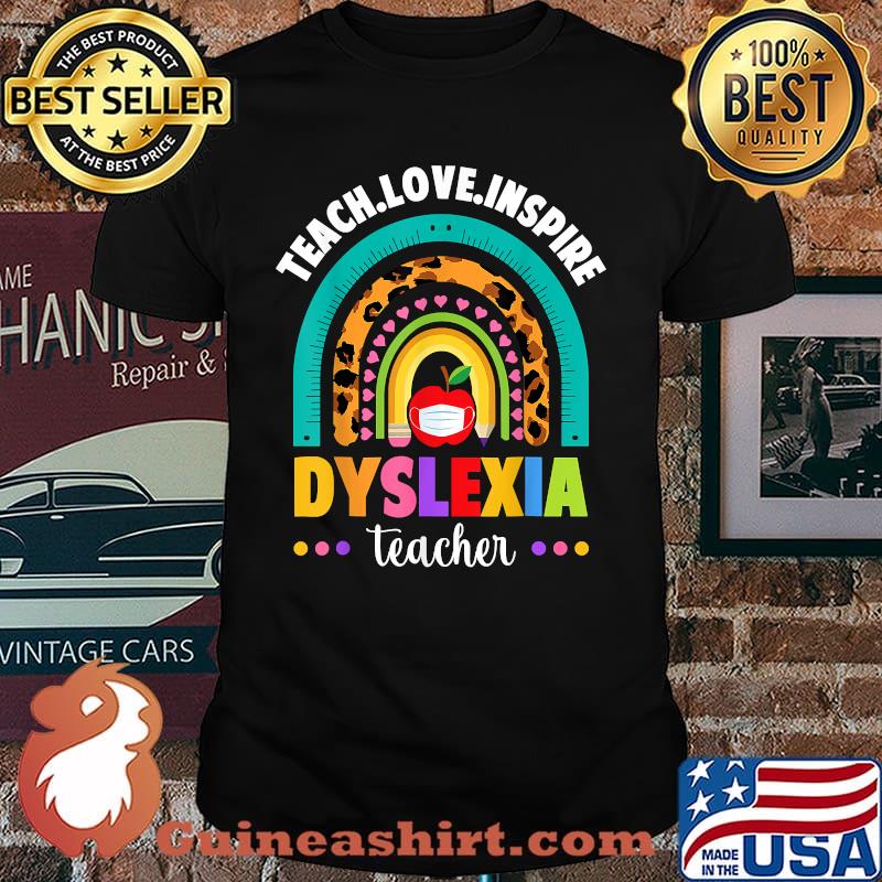 Dyslexia Teacher Back To School Dyslexia Squad Crew Rainbow T-Shirt