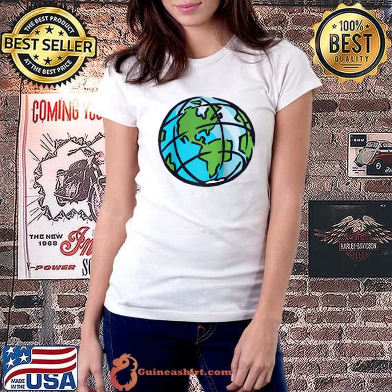 Earth Spinning Planet Axis North South Pole Raglan Baseball T-s Ladiestee