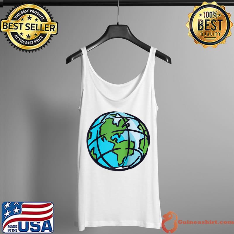 Earth Spinning Planet Axis North South Pole Raglan Baseball T-s Tank Top