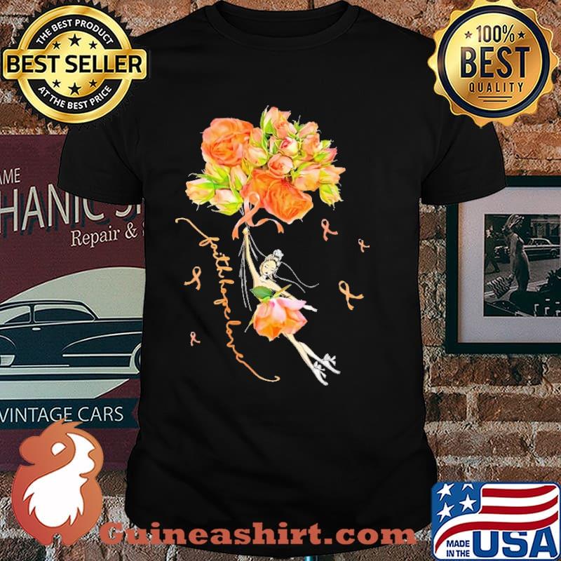 Faith Hope Love Multiple Svlerosis Awareness Roses Shirt