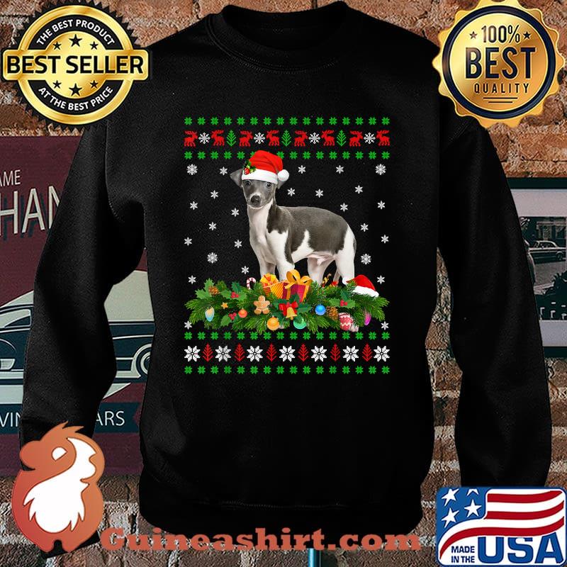 Family Matching Xmas Lighting Ugly Greyhound Christmas T-Shirt Sweater