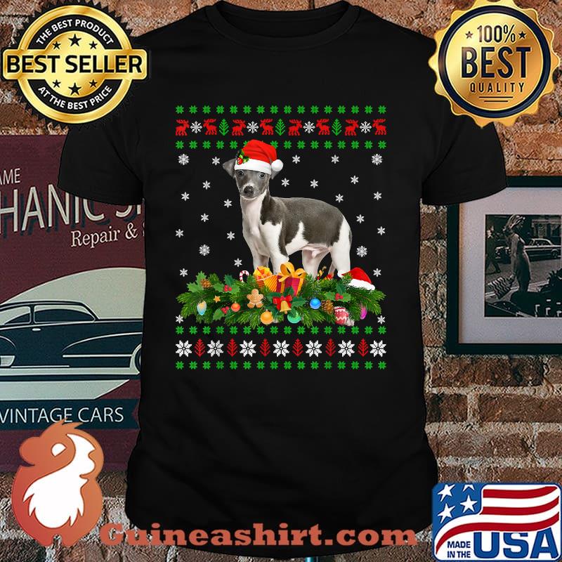 Family Matching Xmas Lighting Ugly Greyhound Christmas T-Shirt