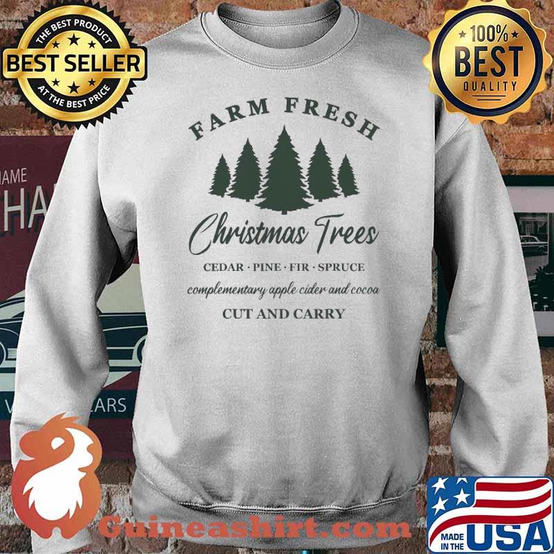Farm Fresh Christmas Trees Xmas Complementary Apple Cider And Cocoa Cut And Carry s Sweater