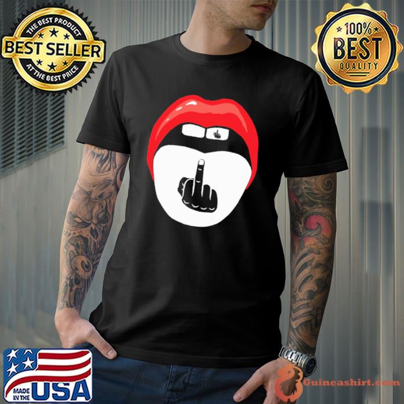 Finger Hand Lip Shirt Unisex