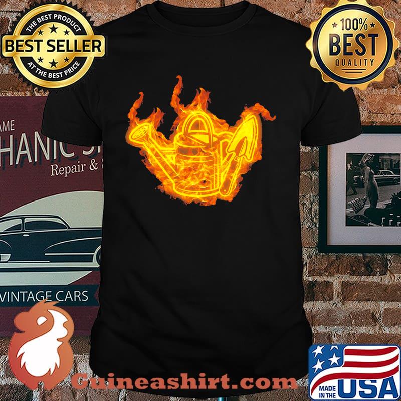 Fire Watering Can and Trowel Garden Tools shirt