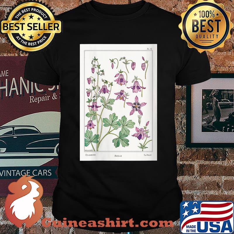 French Nouveau Art Columbine Plant Maurice Pillard Verneuil T-Shirt
