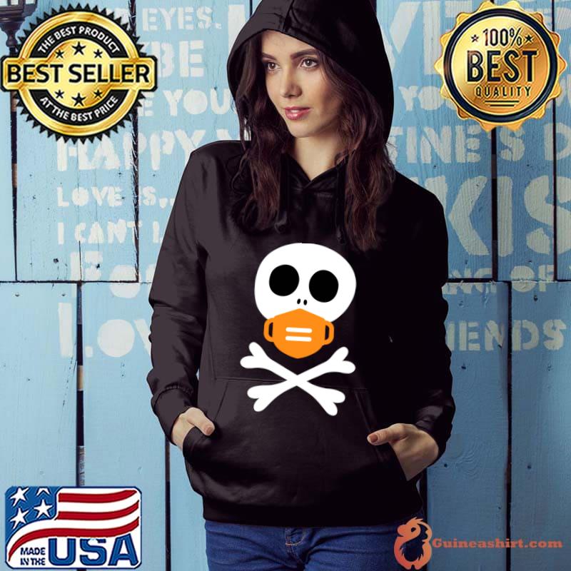 Funny Cute Halloween Skull wearing Mask T-s Hoodie