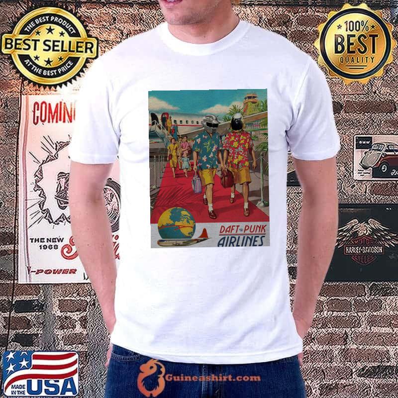 Funny daft Punk Arilines Around The World Hawai Shirt