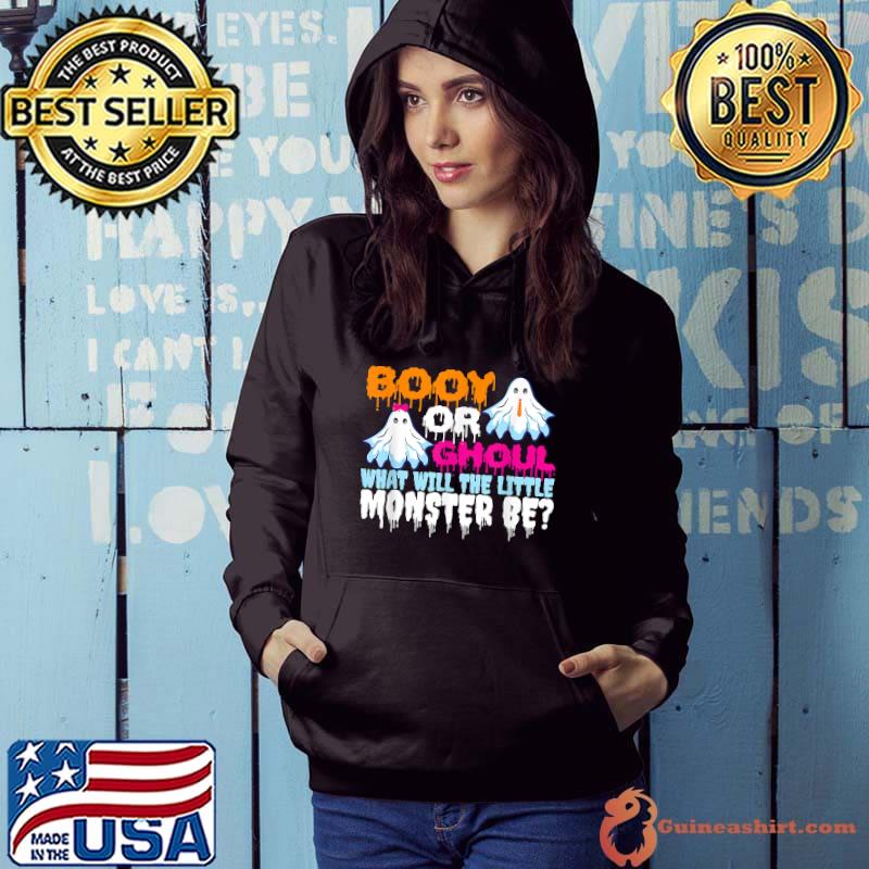 Funny Halloween Booy Or Ghoul Ghost Monster Gender Reveal T-Shirt