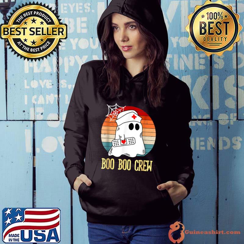 Funny Halloween Costume Boo Boo Crew Nurse Ghost T-Shirt