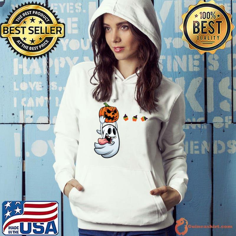 Funny Halloween Pumpkin Jack O Lantern Eating Candy Corn Classic T-Shirt