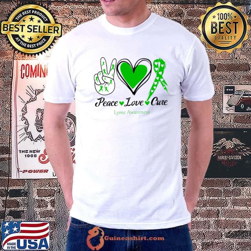 Funny peace Love Cure Lyme Awareness Classic T-Shirt
