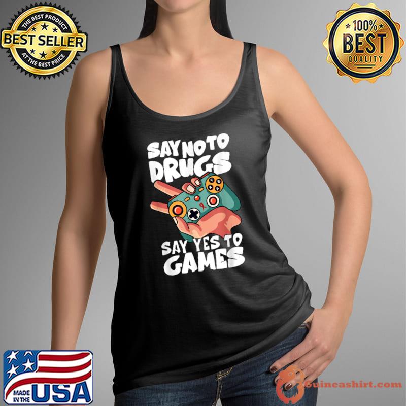 Funny red Ribbon Squad Week Say No To Say Yes To Video Games T-Shirt Tank Top