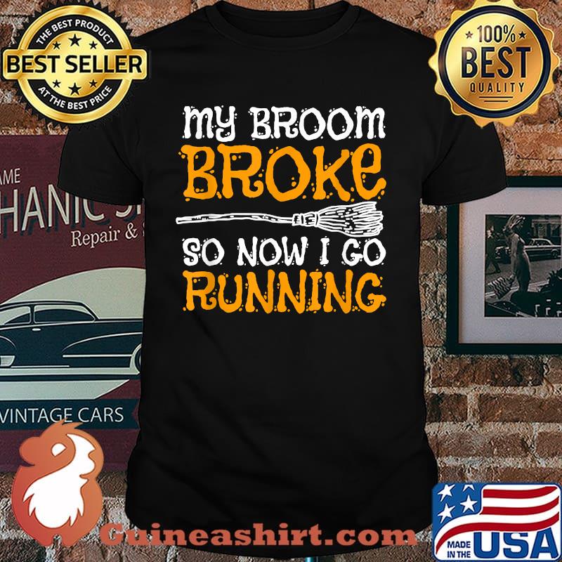 Funny Running Witch Halloween Costume T-Shirt