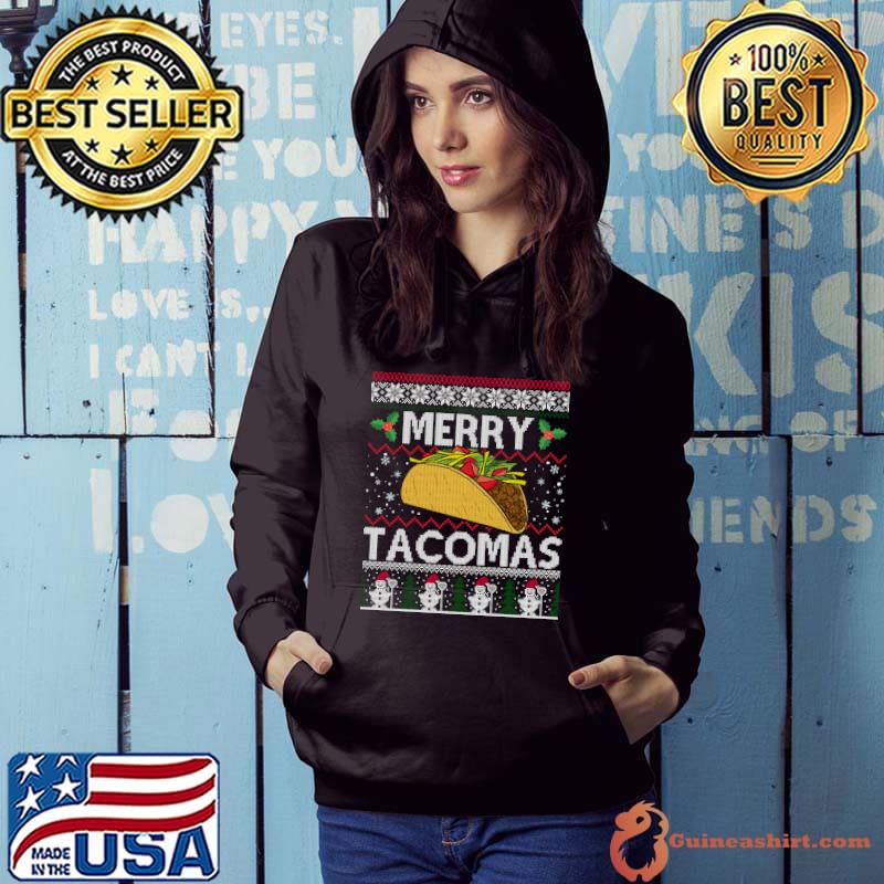 Funny Tacos Christmas Ugly Sweater Merry TacoMas T-shirt