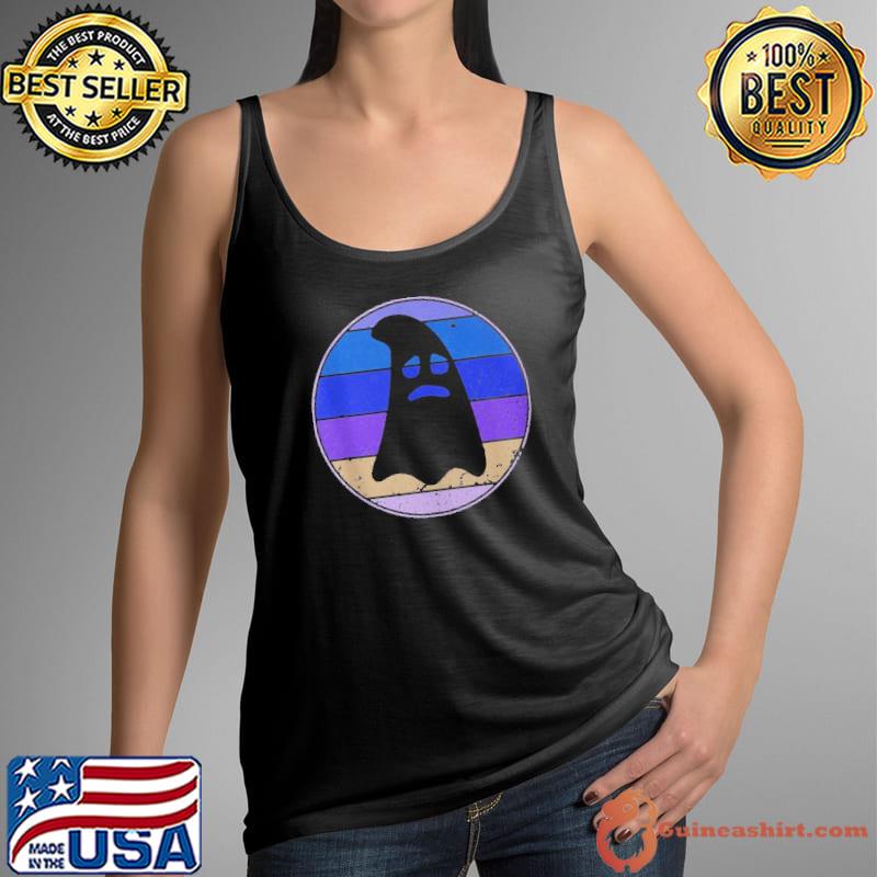 Ghost Halloween Party Retro Sunset Shirt Tank Top