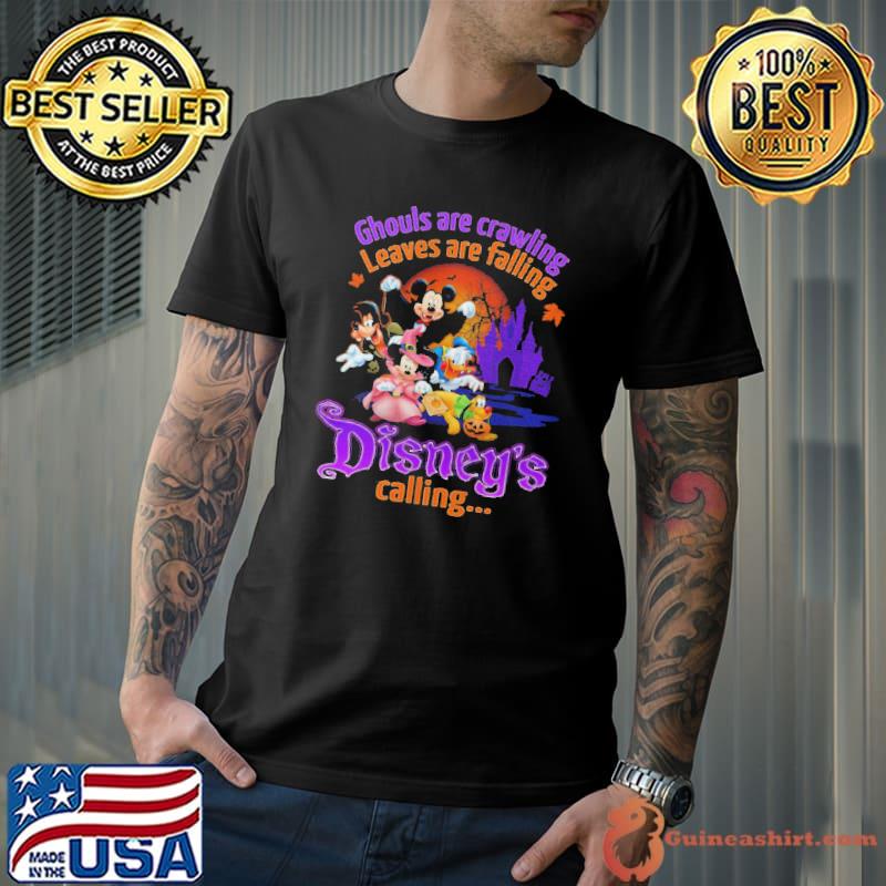 Ghouls Are Crawling Leaves Are Falling Disney’s Calling Mickey Mouse Minnie Donald Shirt Unisex