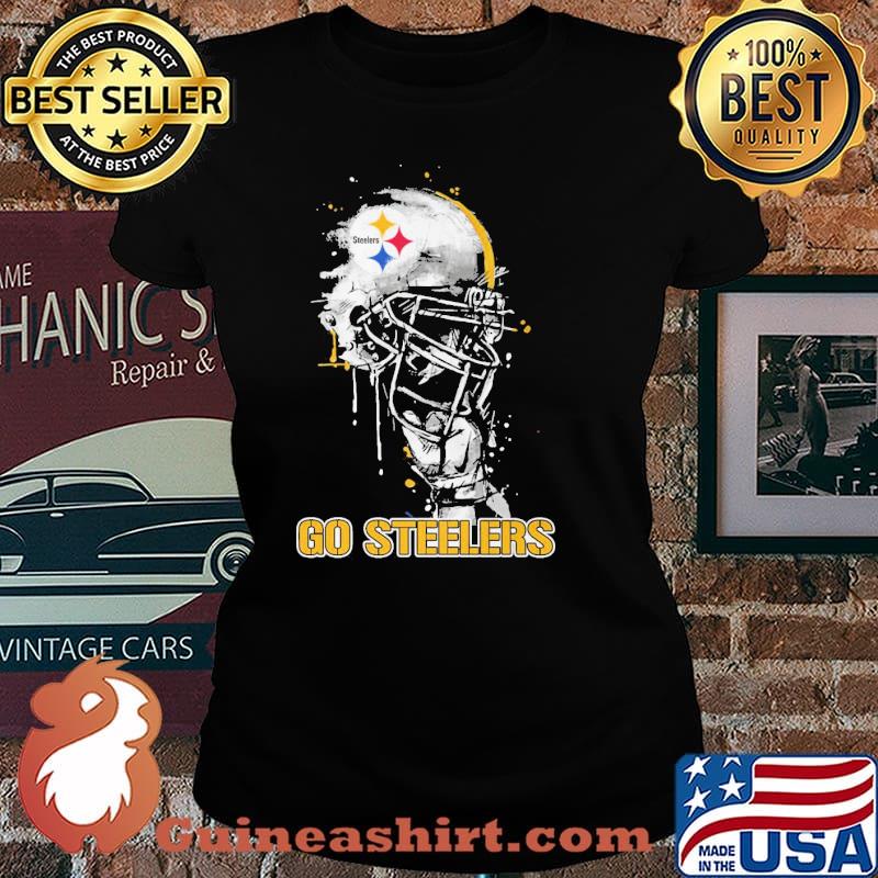 Go Steelers Football Helmets Shirt Laides tee