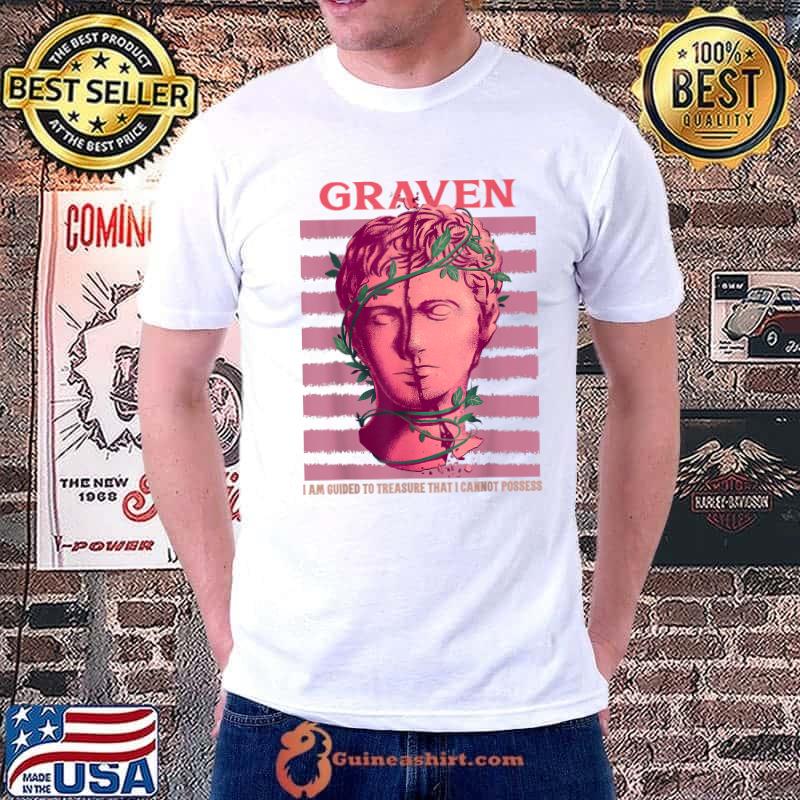 GRAVEN Men's Women's Youth Floral Statue Design T-Shirt Unisex