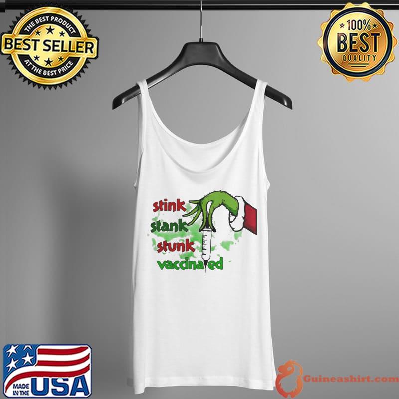 Grinch Hand stink stank stunk vaccinated christmas s Tank Top