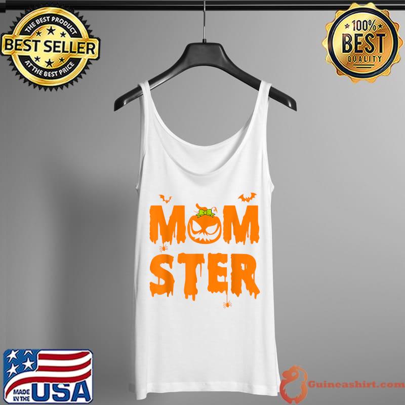 Halloween Momster Shirt Women Halloween Mom Costume Pumpkin T-Shirt Tank Top