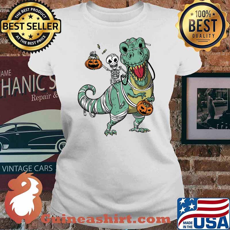 Halloween Shirts for Boys Kids Dinosaur T rex Mummy Pumpkin T-Shirt Ladies tee