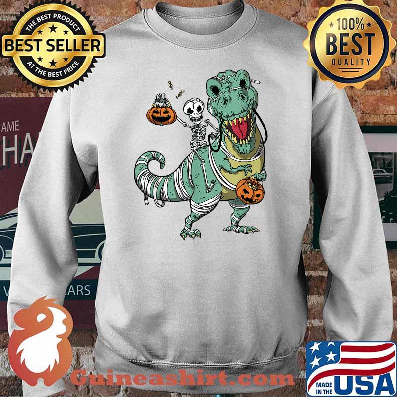 Halloween Shirts for Boys Kids Dinosaur T rex Mummy Pumpkin T-Shirt Sweater