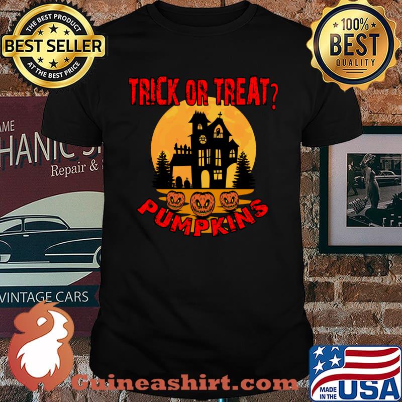 Halloween Trick or Treat Pumpkins blood moon T-Shirt
