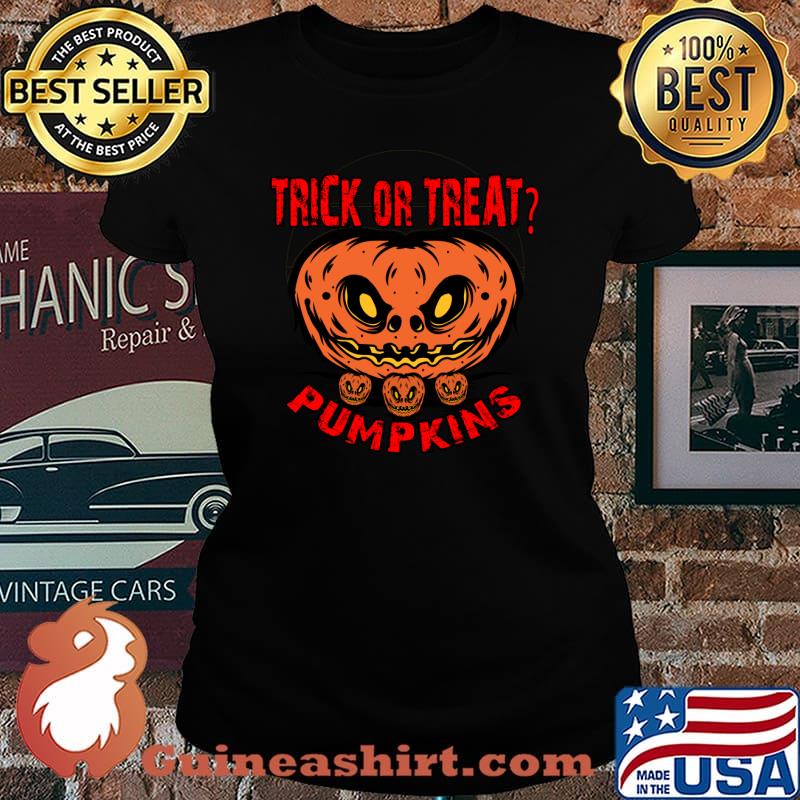 Halloween Trick or Treat Pumpkins T-Shirt Laides tee