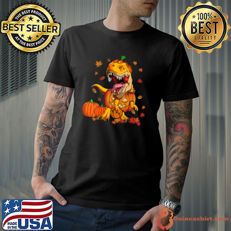 Happy Thanksgiving Trex Turkey Lover Basketball Pumpkin T-shirt