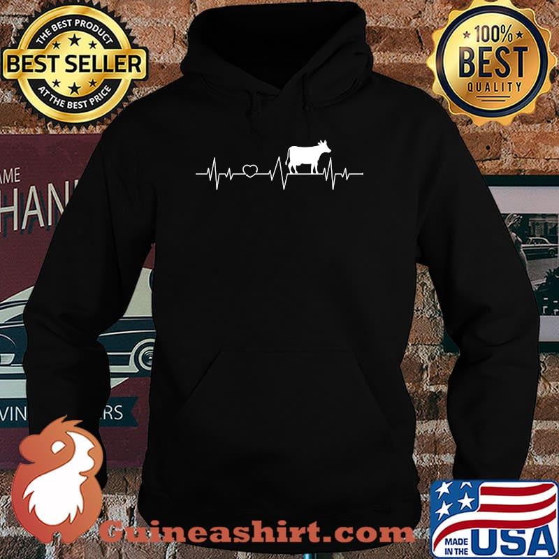 Herzschlag EKG Rancher Barnyard Harvest Farming Barn Cattle T-s Hoodie