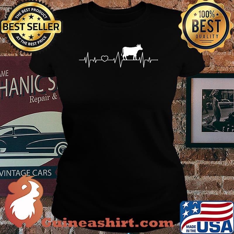 Herzschlag EKG Rancher Barnyard Harvest Farming Barn Cattle T-s Laides tee