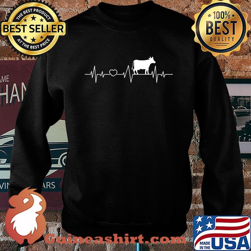 Herzschlag EKG Rancher Barnyard Harvest Farming Barn Cattle T-s Sweater