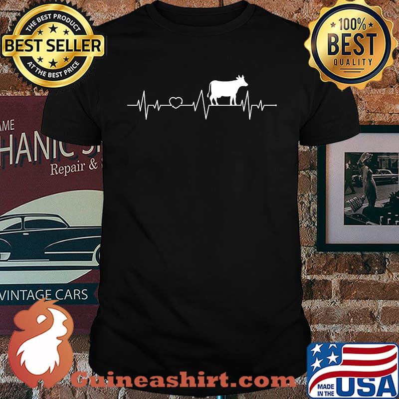 Herzschlag EKG Rancher Barnyard Harvest Farming Barn Cattle T-shirt