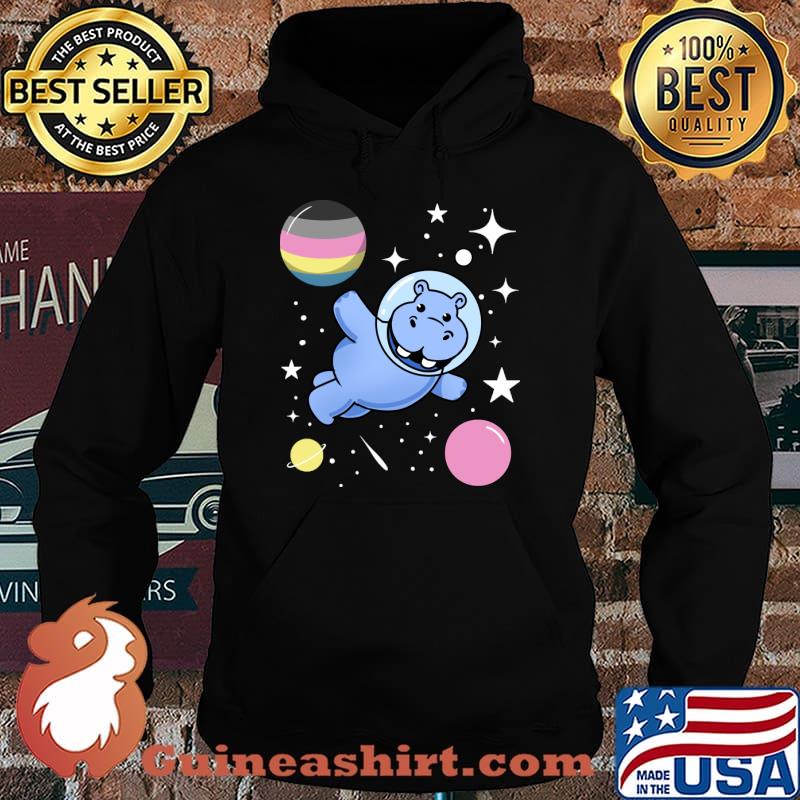 Hippo Astronaut Polygender Pride T-Shirt Hoodie